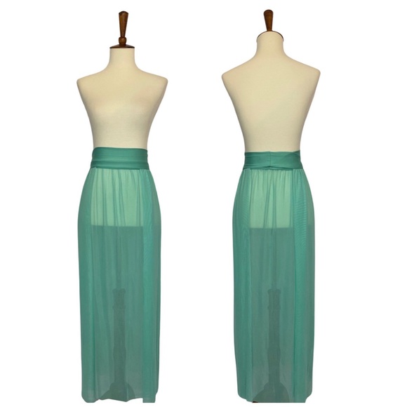 Sexy Semi-Sheer Maxi Skirt Swimsuit Beach Coverup - Picture 13 of 16